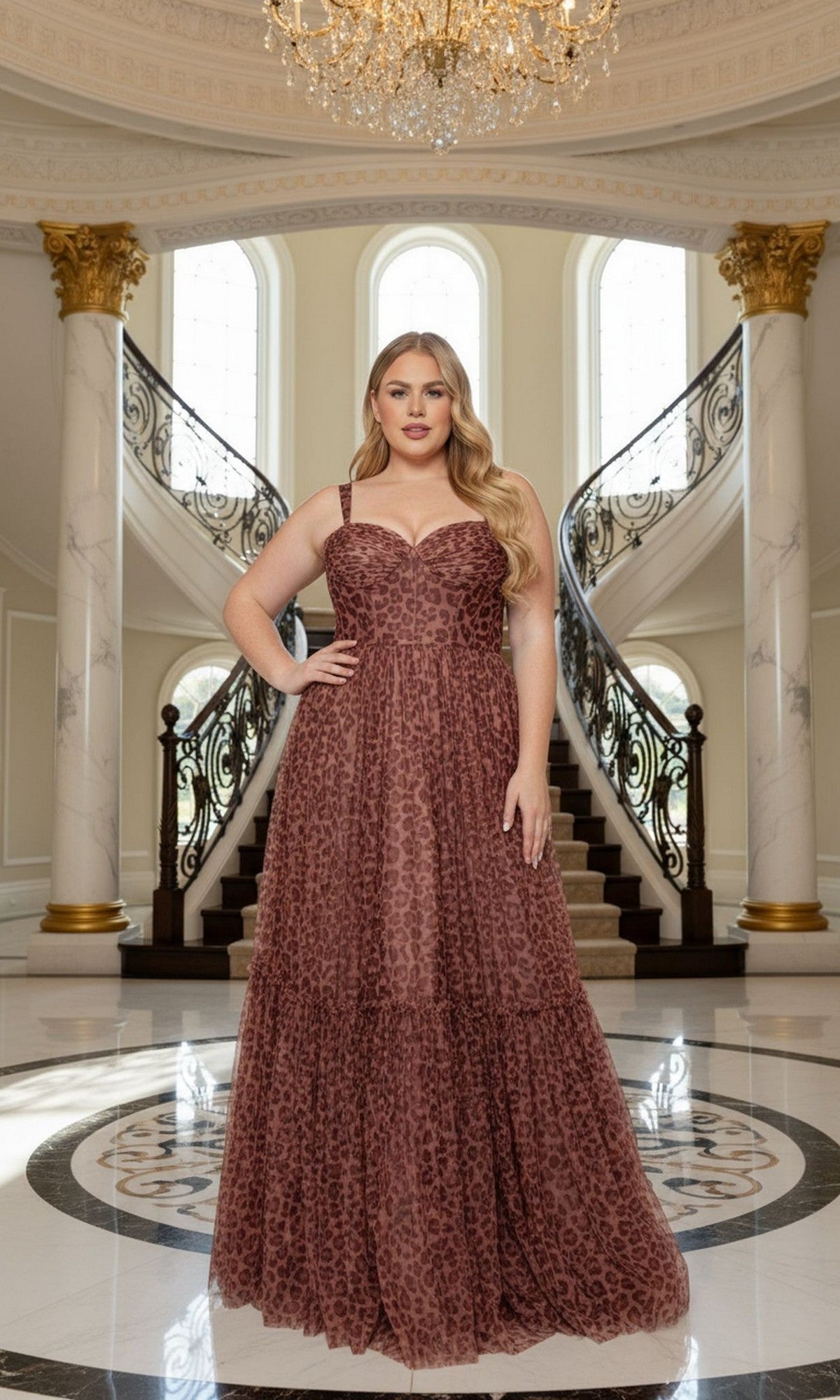plus size a line prom dresses Plus-Size Prom Dress w1226 by Poly USA