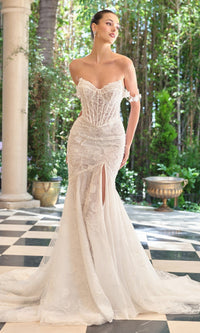 Off White Andrea and Leo Long Formal Dress WL099