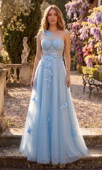 Baby Blue Chicas Long Formal Dress YG5028