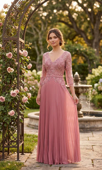Dark Rose Chicas Long Mother of the Bride Dress YG5038
