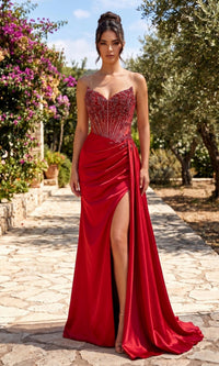 Apple Red Chicas Long Formal Dress YG5041