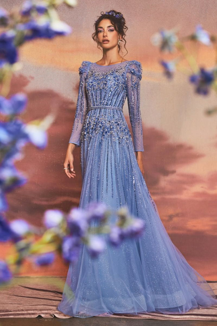 Blue Formal Long Dress A1167 by Andrea and Leo