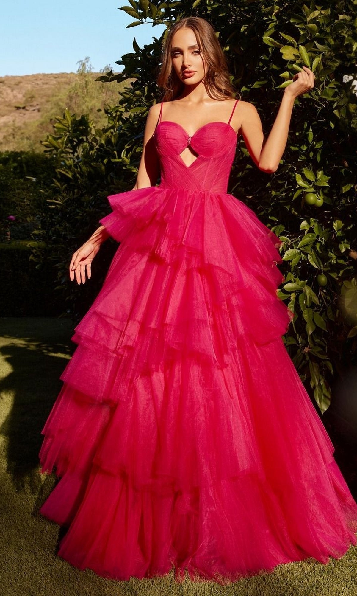 Formal Long Dress A1238 by Andrea and Leo Azalea Pink / 2 Formal Long Dress A1238 by Andrea and Leo Azalea Pink / 2