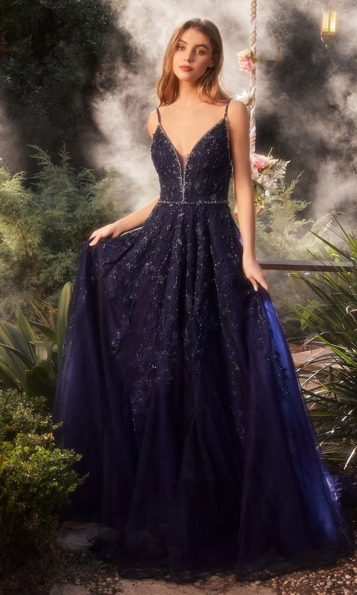 Navy Formal Long Dress A1251 by Andrea and Leo