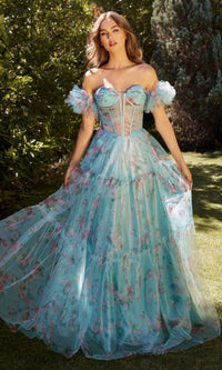 Blue Andrea and Leo Long Formal Dress A1285 - Image