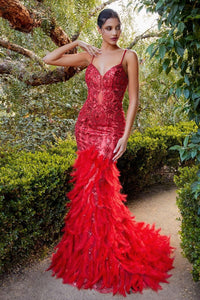 Red Formal Long Dress A1297 by Andrea and Leo