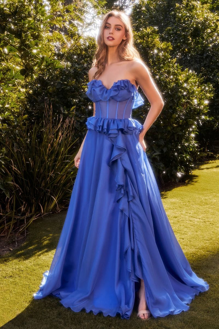 Blue Formal Long Dress A1341 by Andrea and Leo