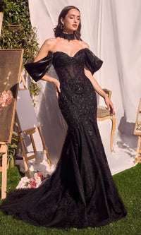 Black Andrea and Leo Long Formal Dress A1354