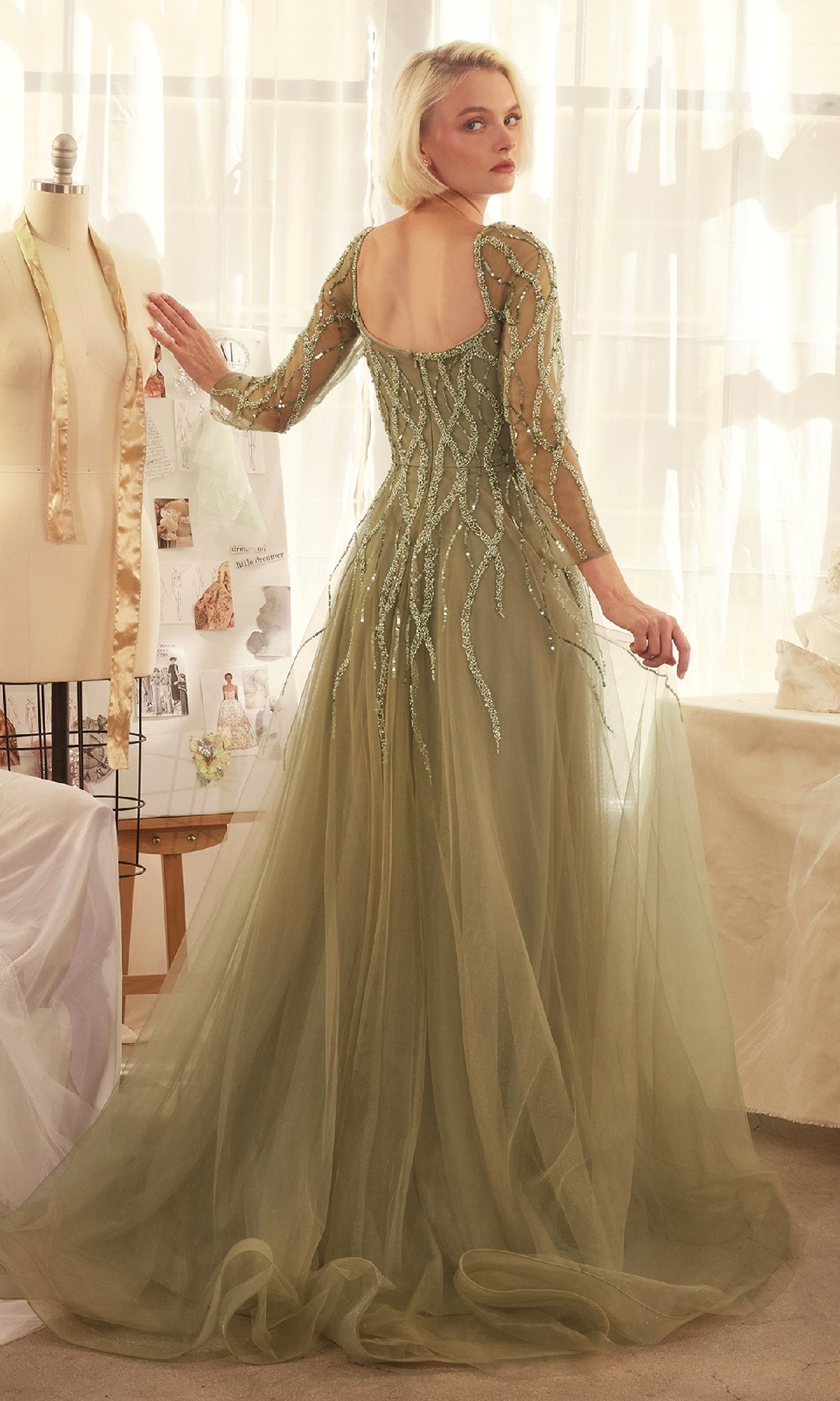 Andrea and Leo Long Formal Dress A1367