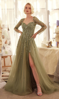 Greenery Andrea and Leo Long Formal Dress A1367