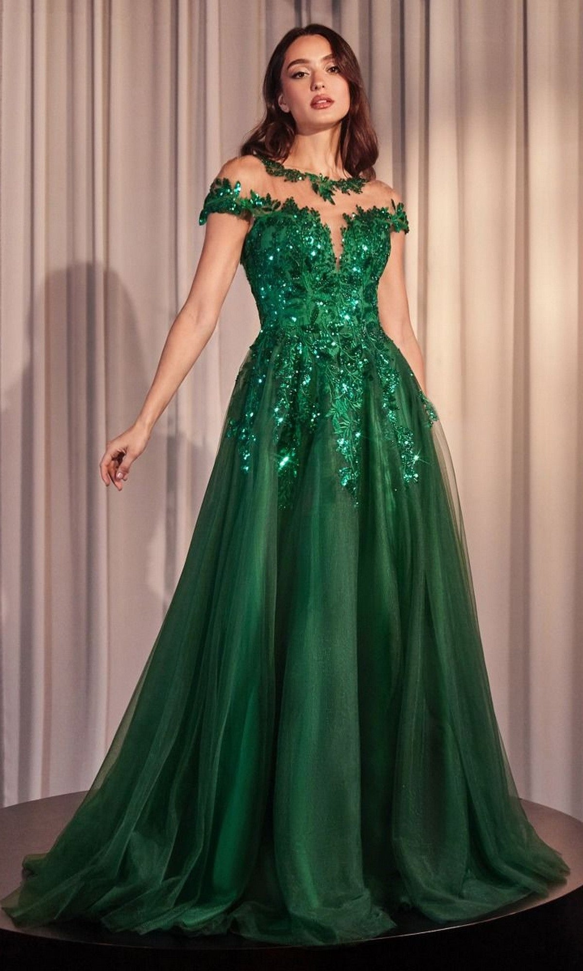 Emerald Andrea and Leo Long Formal Dress A1475