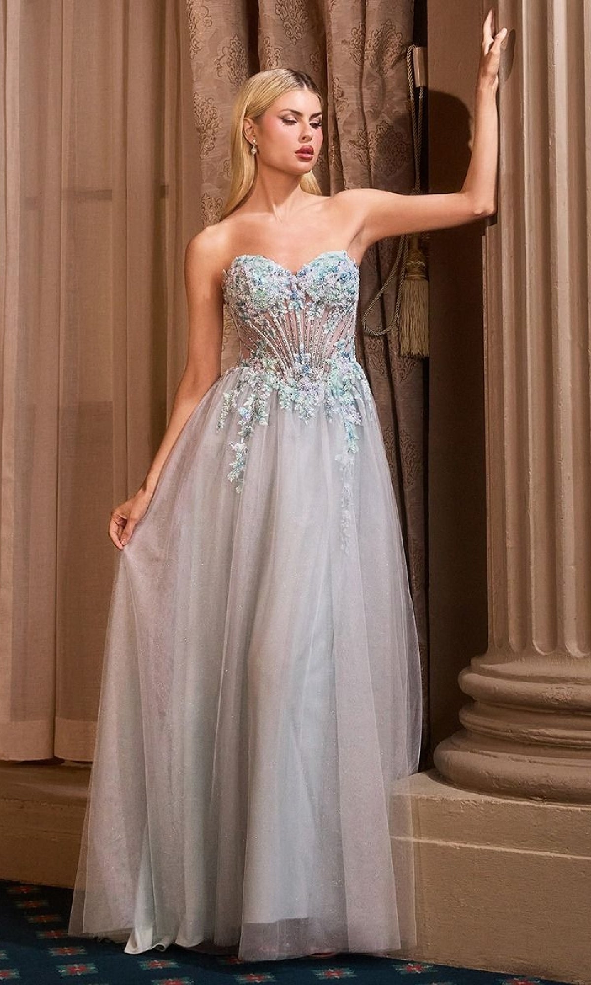 Andrea and Leo Long Formal Dress a1478