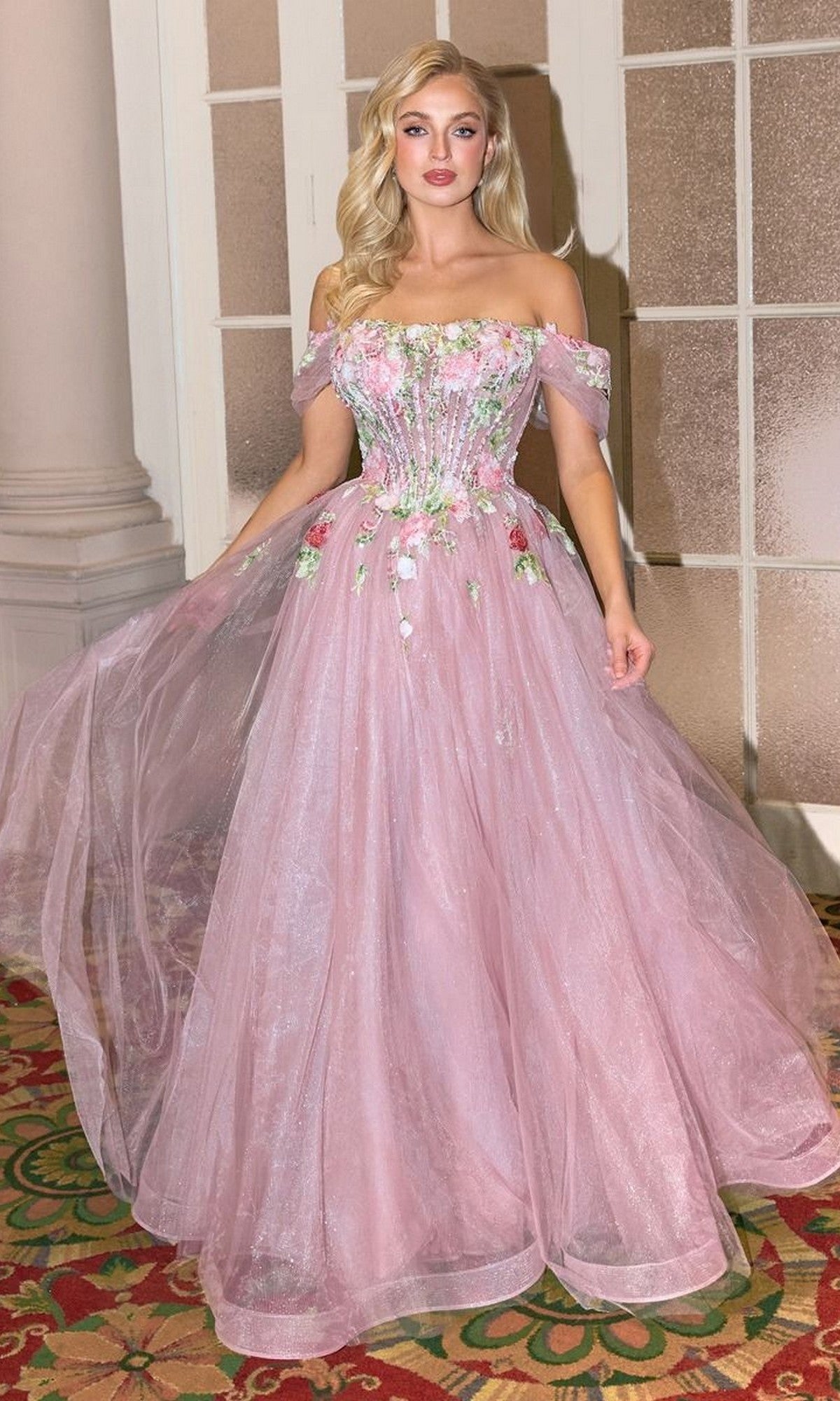 Mauve Andrea and Leo Long Formal Dress A1479 - Image