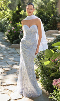 Paris Blue Andrea and Leo Long Formal Dress A1484 - Image