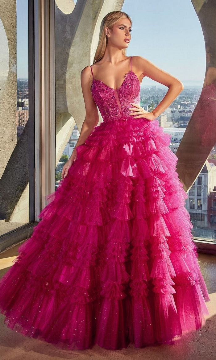 Azalea Pink Formal Long Dress C152 by Ladivine