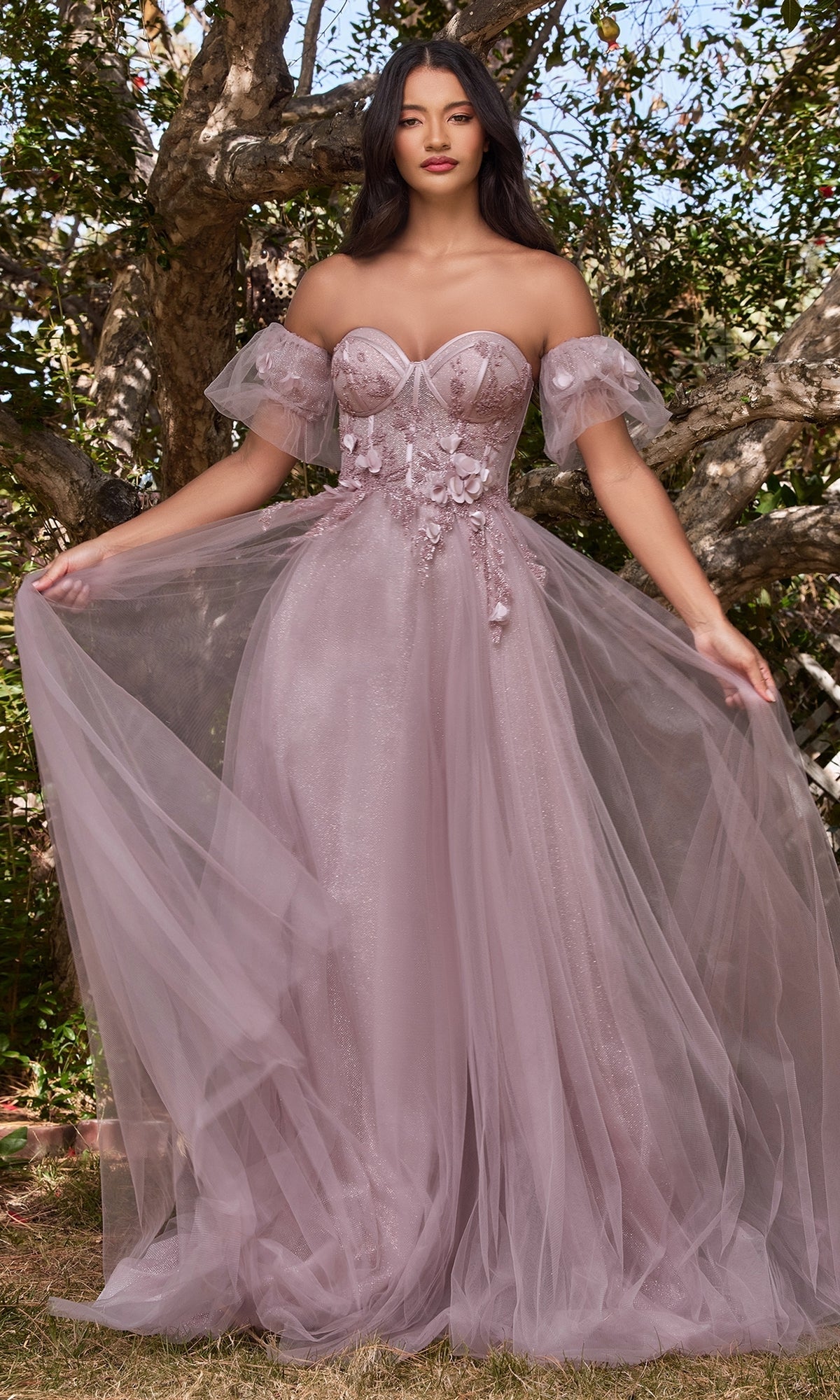 Mauve Ladivine Long Prom Dress CB080