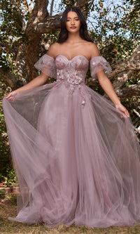 Mauve Ladivine Long Prom Dress CB080