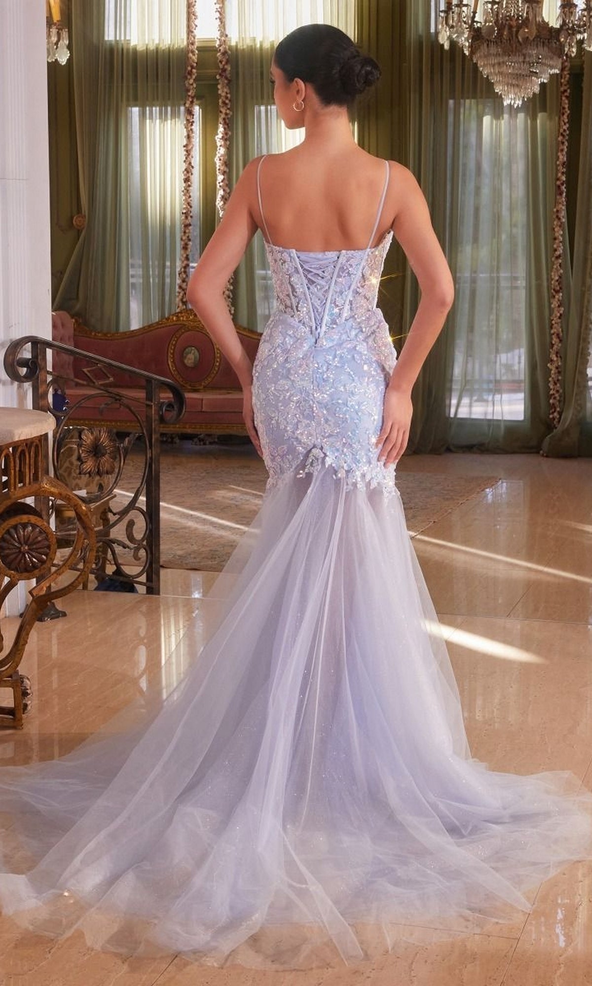 cb prom dresses Ladivine Cb148 Long Prom Dress Blue / 10