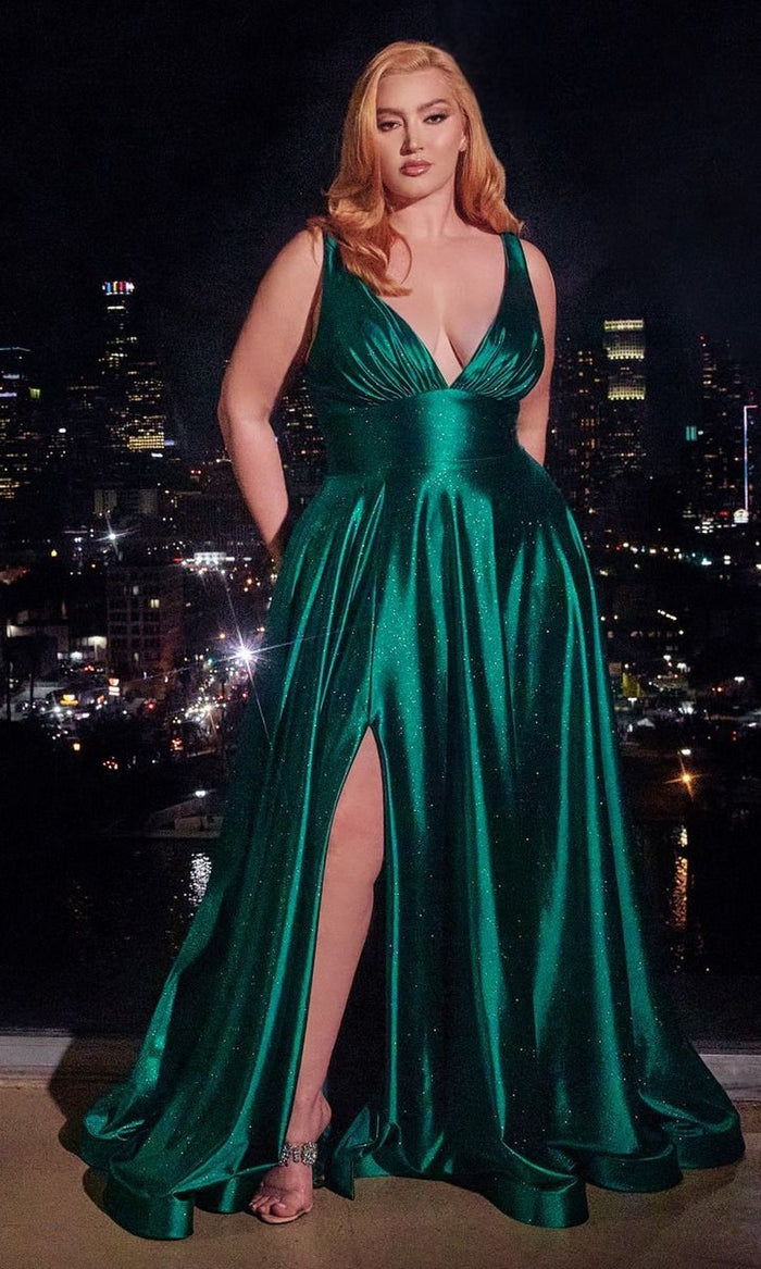 Emerald Long Plus-Size Formal Dress Cc2349C by Ladivine