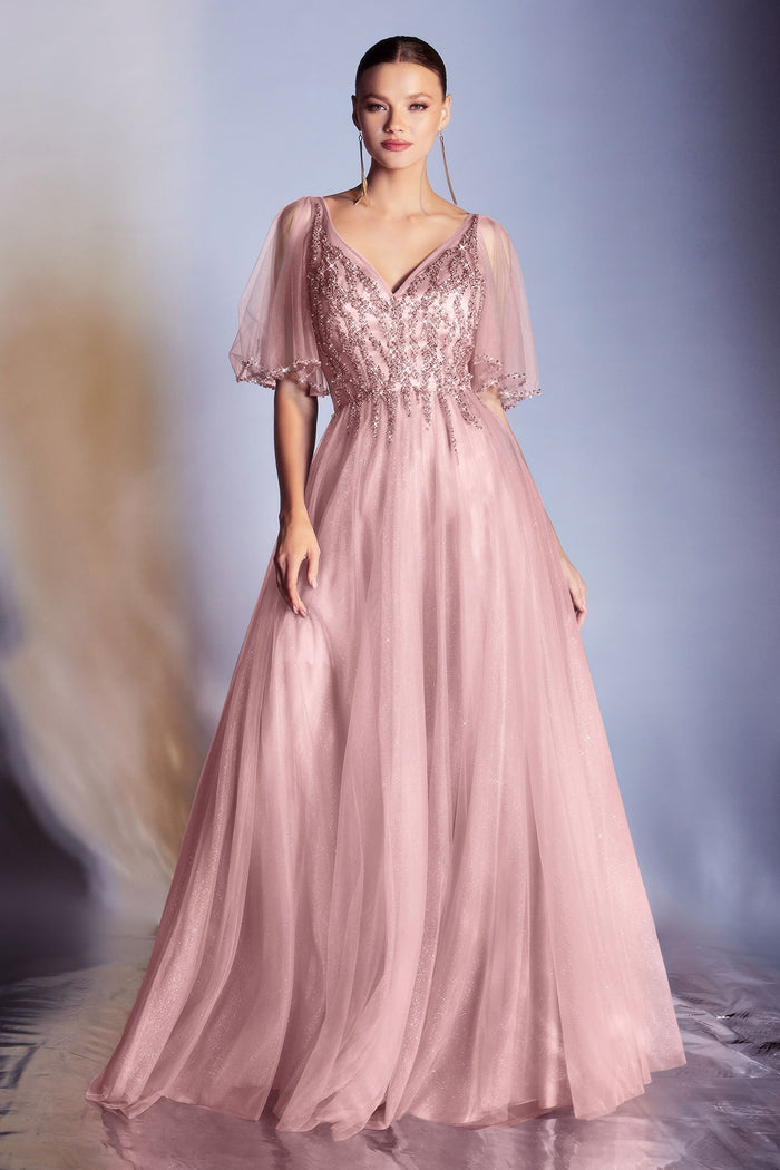 Rose Gold Formal Long Dress Cd0175 by Ladivine