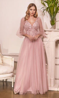 Mauve Ladivine Long Formal Dress cd0182