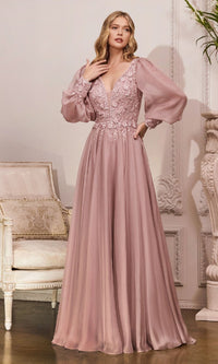Mauve Ladivine Long Formal Dress cd0183