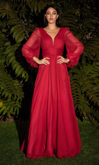 Red Ladivine Long Formal Dress cd0192