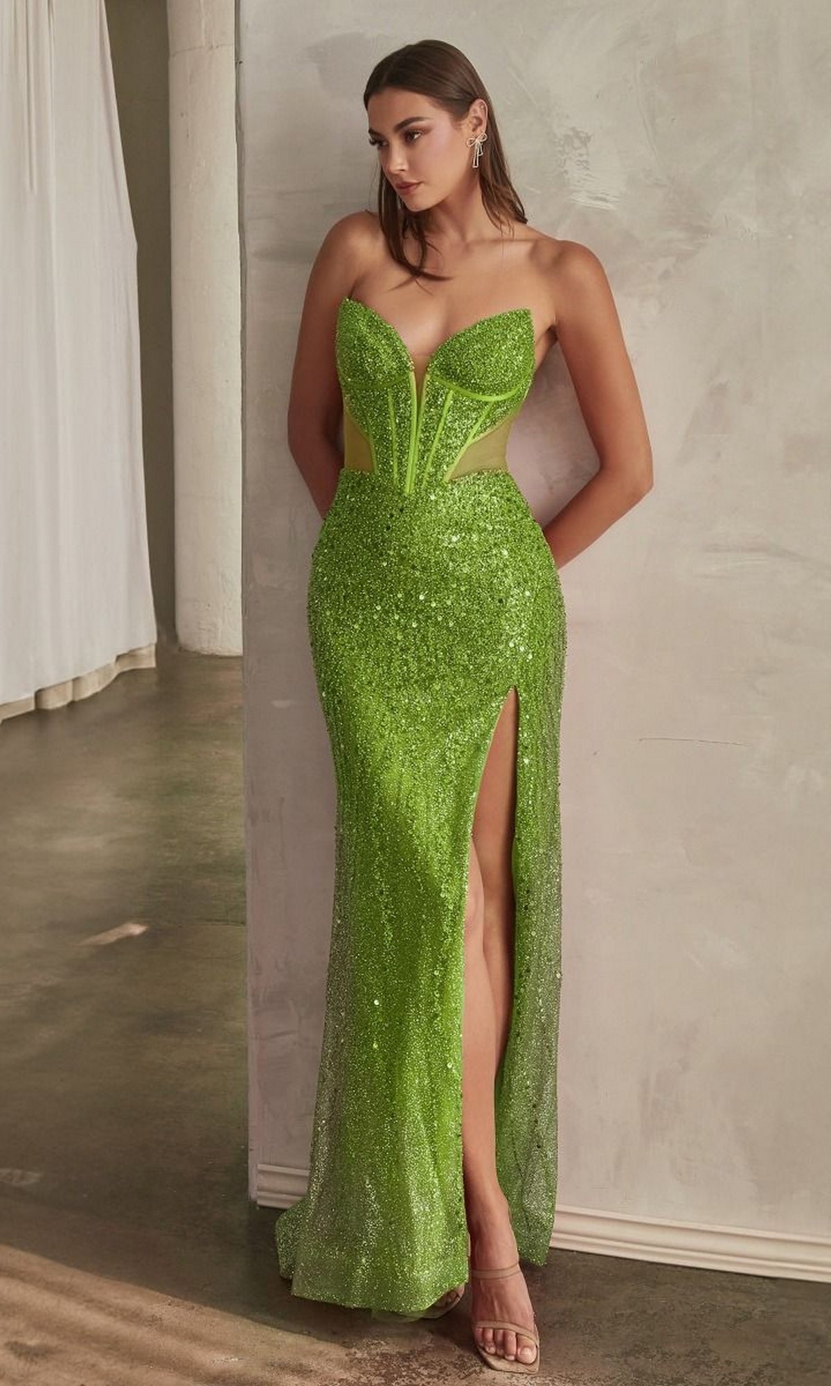 Ladivine CD0227CL Prom Dress - Greenery | NewYorkDress Ladivine CD0227CL Prom Dress - Greenery | NewYorkDress