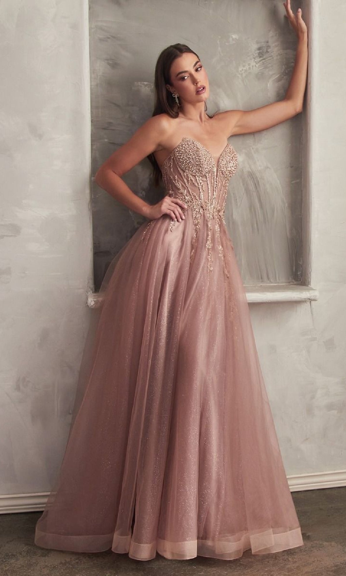 LaDivine CD0230 Prom Dress - Mocha-Gold | NewYorkDress LaDivine CD0230 Prom Dress - Mocha-Gold | NewYorkDress