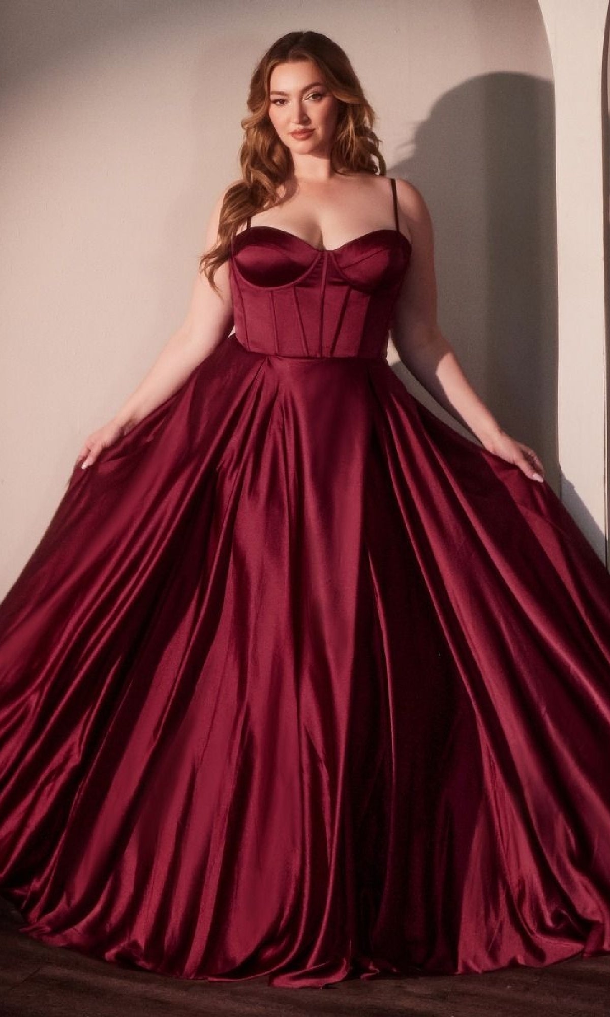Burgundy Ladivine Long Formal Dress cd337c