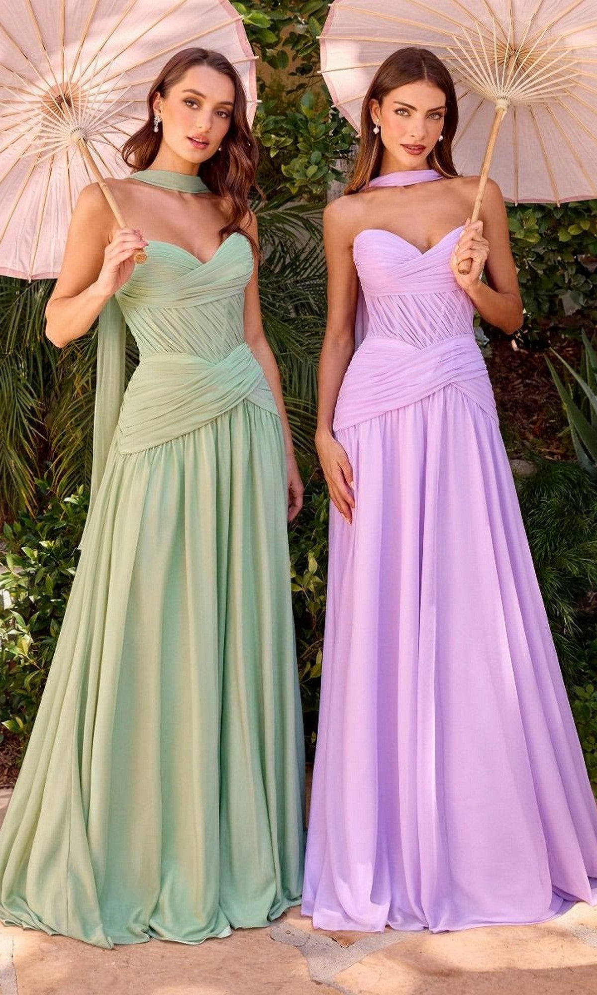 Ladivine Long Formal Dress CD395 - Image