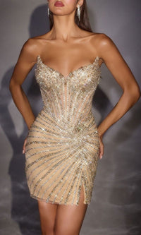 Ladivine Short Party Dress CD646