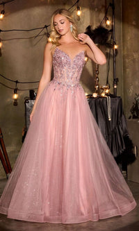 Mauve Ladivine Long Formal Dress CD721 - Image