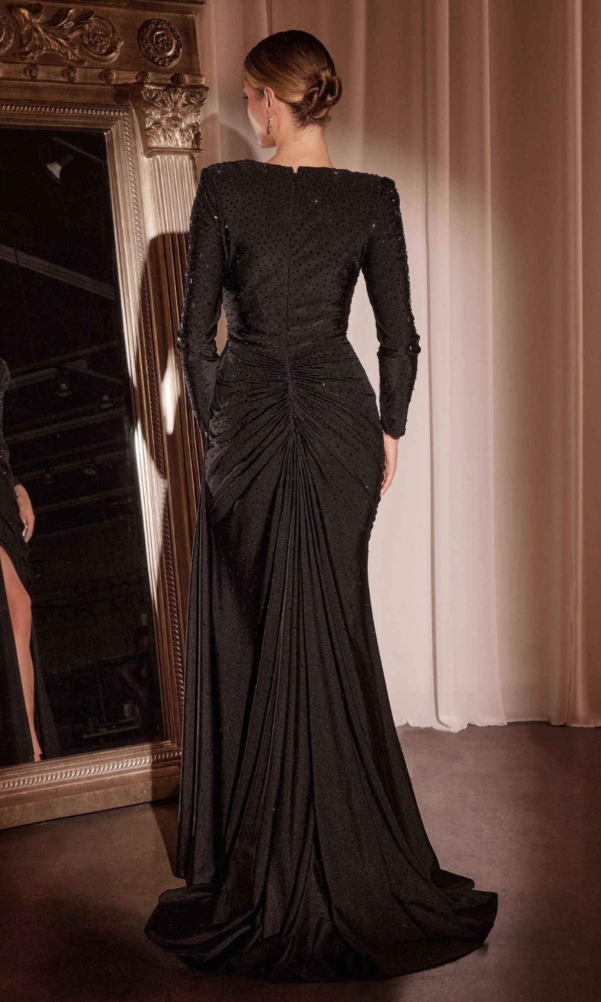 Black Ladivine Long Formal Dress CD788