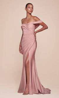 Dusty Rose Ladivine Long Formal Dress CD790