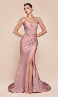 Dusty Rose Ladivine Long Formal Dress CD791