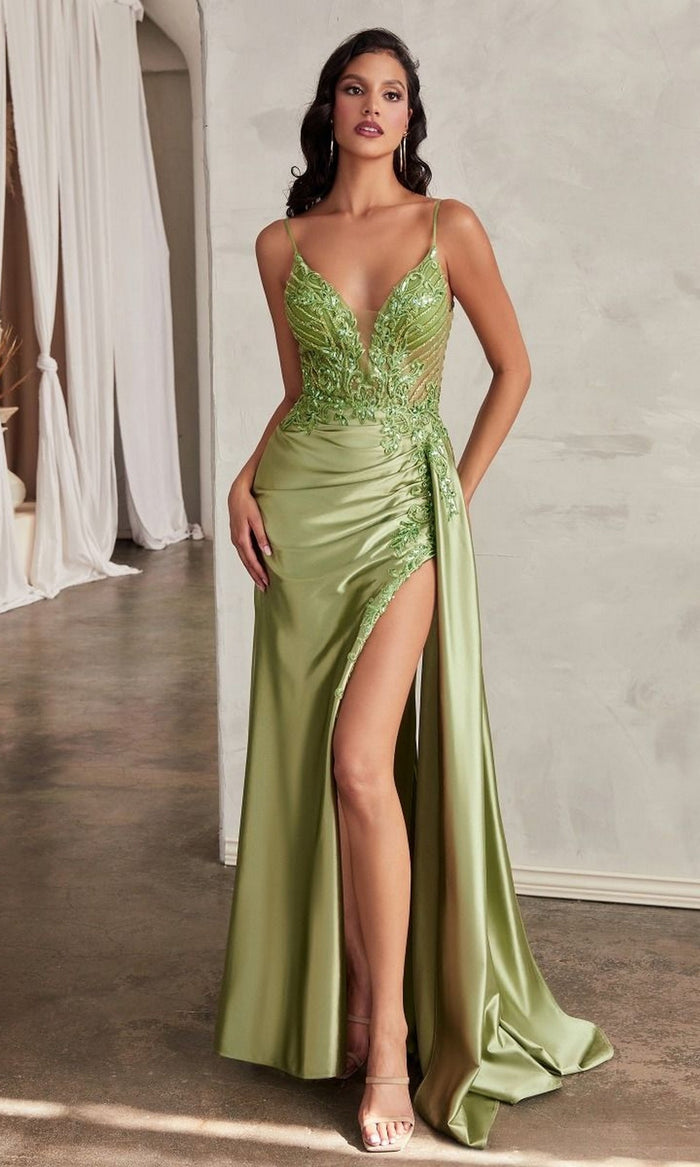 Greenery Formal Long Dress Cd809 by Ladivine