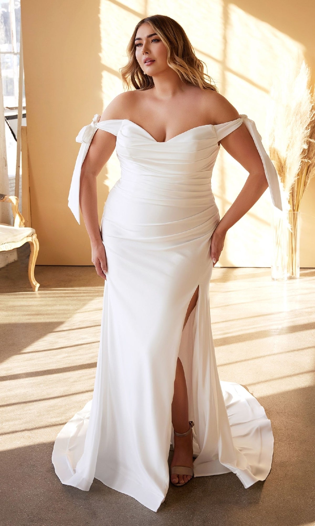 Off White Ladivine Long Formal Dress cd944wc - Image