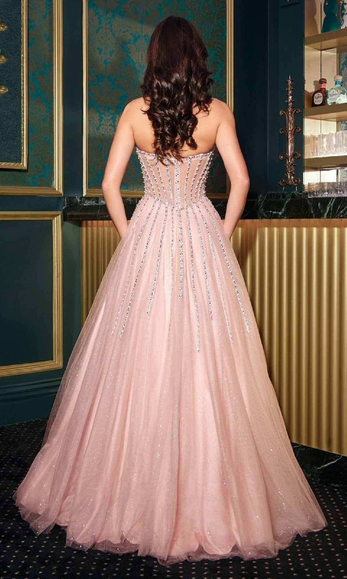 Ladivine Long Formal Dress CDS541 - Image