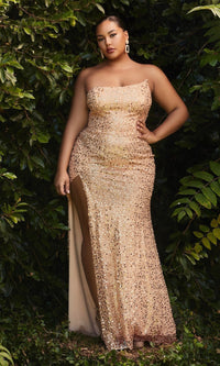 Rose Gold Ladivine Long Formal Dress ch165c