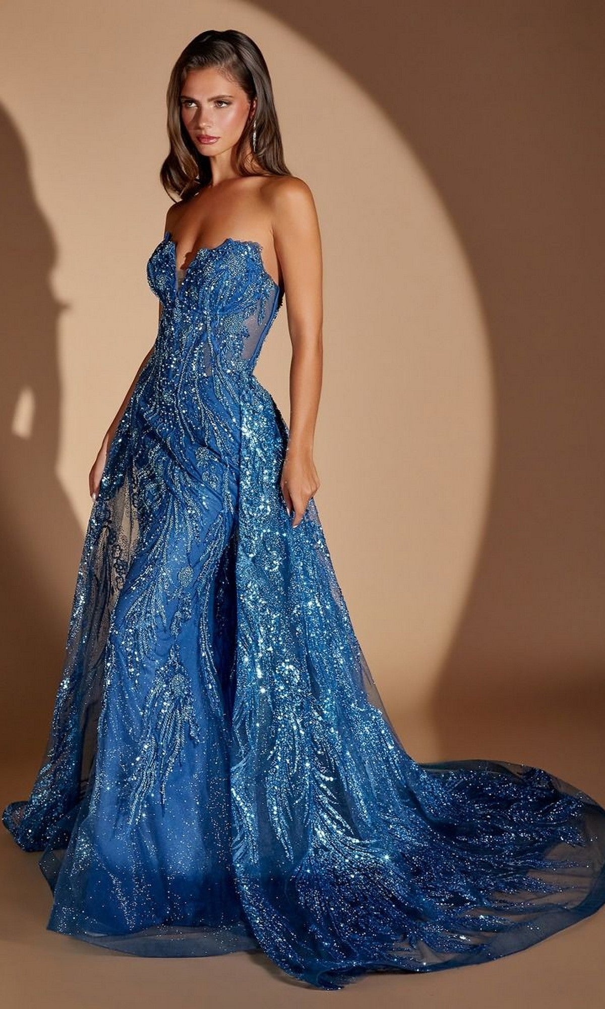 Blue Ladivine Long Prom Dress CM393