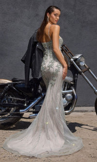 Ladivine Long Formal Dress Cr383 - Image