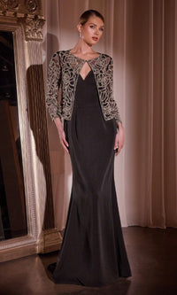 Black Ladivine Long Formal Dress j881