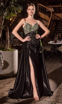 Black Ladivine Long Formal Dress j882