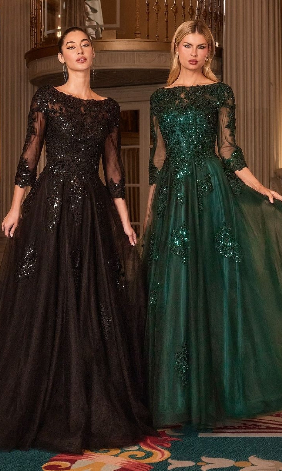 Black Ladivine Long Formal Dress j883