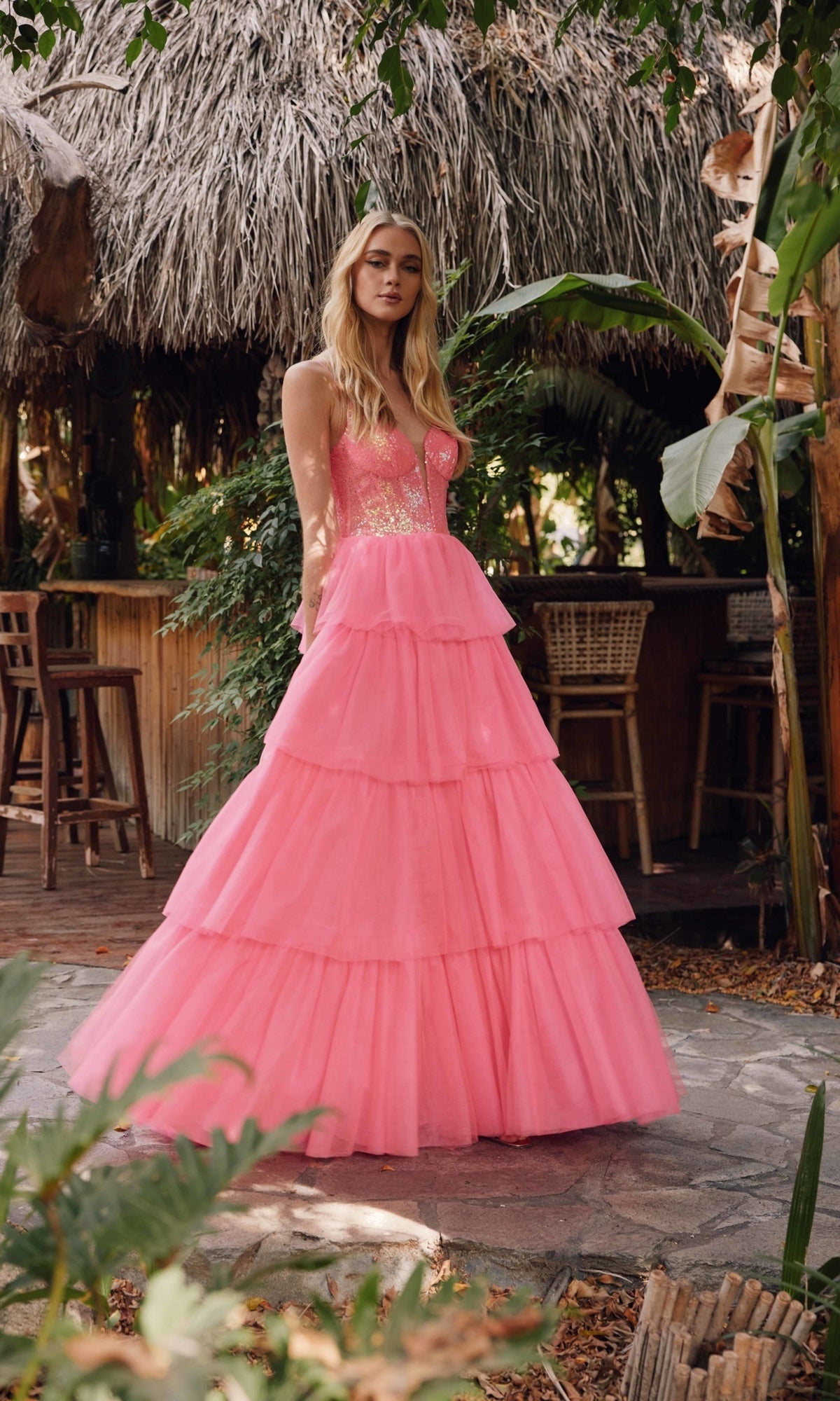Juliet JT2457H Long Prom Dress - PromGirl Bright Fuchsia / 2XLarge Juliet JT2457H Long Prom Dress - PromGirl Bright Fuchsia / 2XLarge
