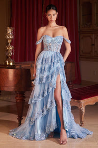 Blue Formal Long Dress Kv1110 by Ladivine
