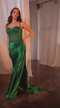 Ladivine Long Formal Dress CD868 - Image