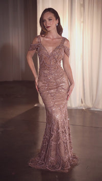 Ladivine Long Formal Dress CC4020 - Image