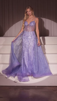 Ladivine Long Formal Dress CD863 - Image